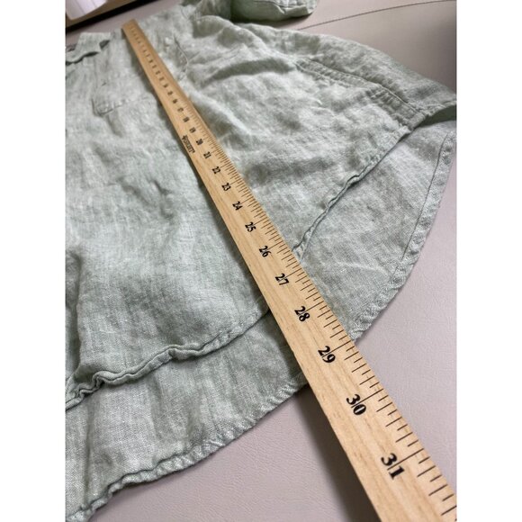 Jos. A. Bank 100% Linen Button Up Shirt Men size Medium Light Green Short sleeve - Picture 6 of 14